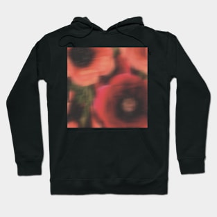 Abstract flower composition in red colors Hoodie